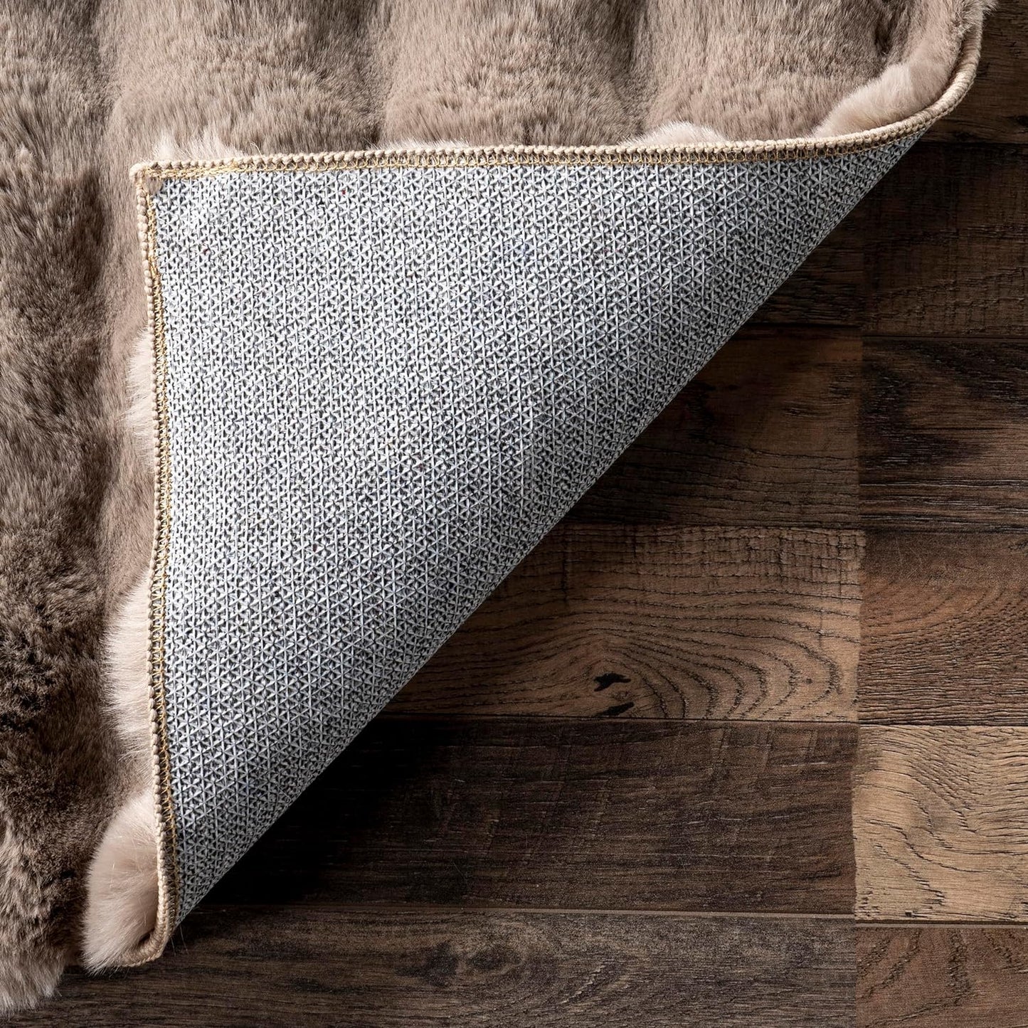 nuLOOM 5' x 8' Cozy Plush Area Rug, Machine Washable, Non-Slip, Soft Fluffy Shag Carpet for Living Room Bedroom Kids Room Nursery Home Decor, Jeni Taupe