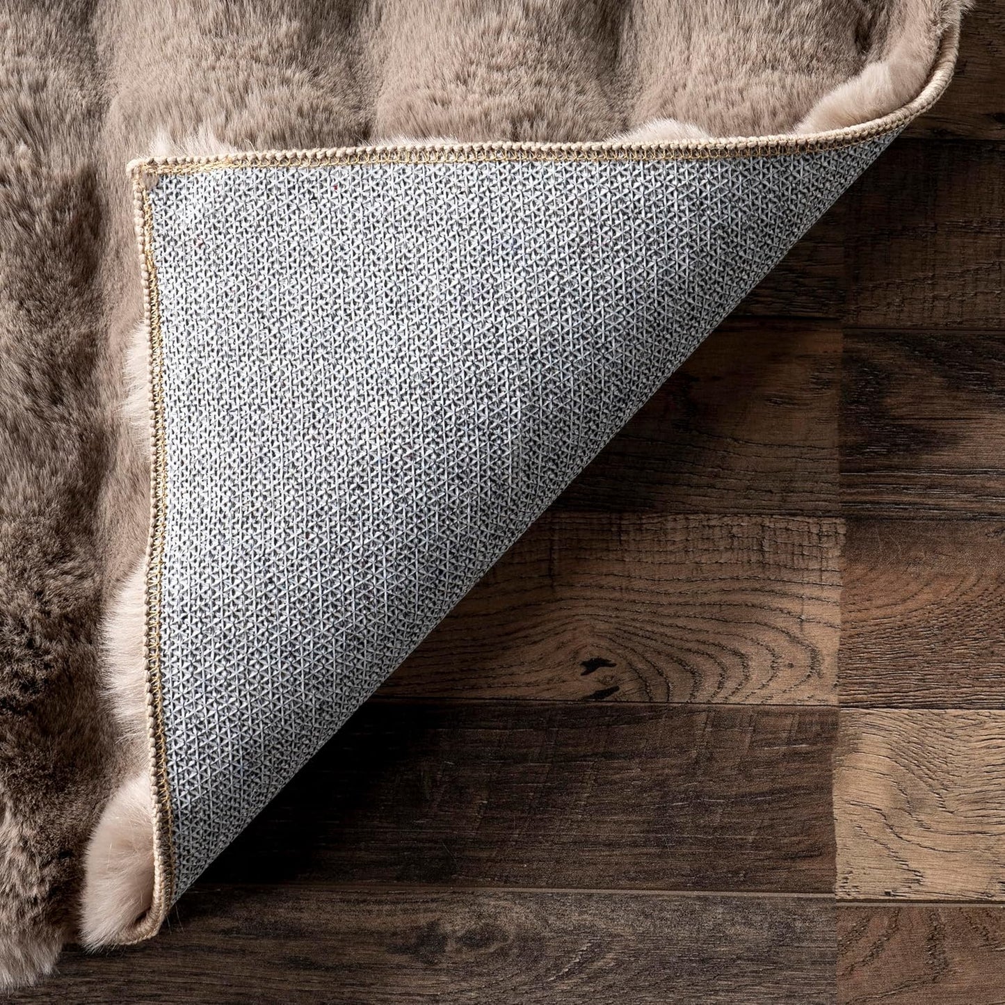 nuLOOM Jeni Checkered 6 Square Machine Washable Area Rug for Living Room Bedroom Dining Room Kitchen, Taupe