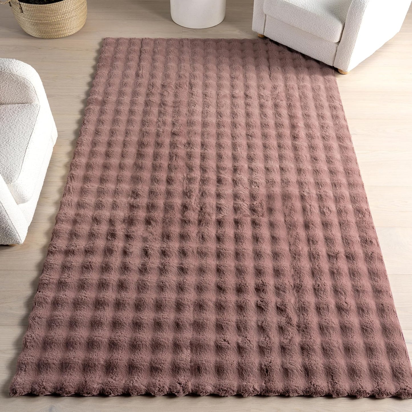 nuLOOM Jeni Checkered 3'9" x 6' Machine Washable Area Rug for Living Room Bedroom Dining Room Kitchen, Burgundy