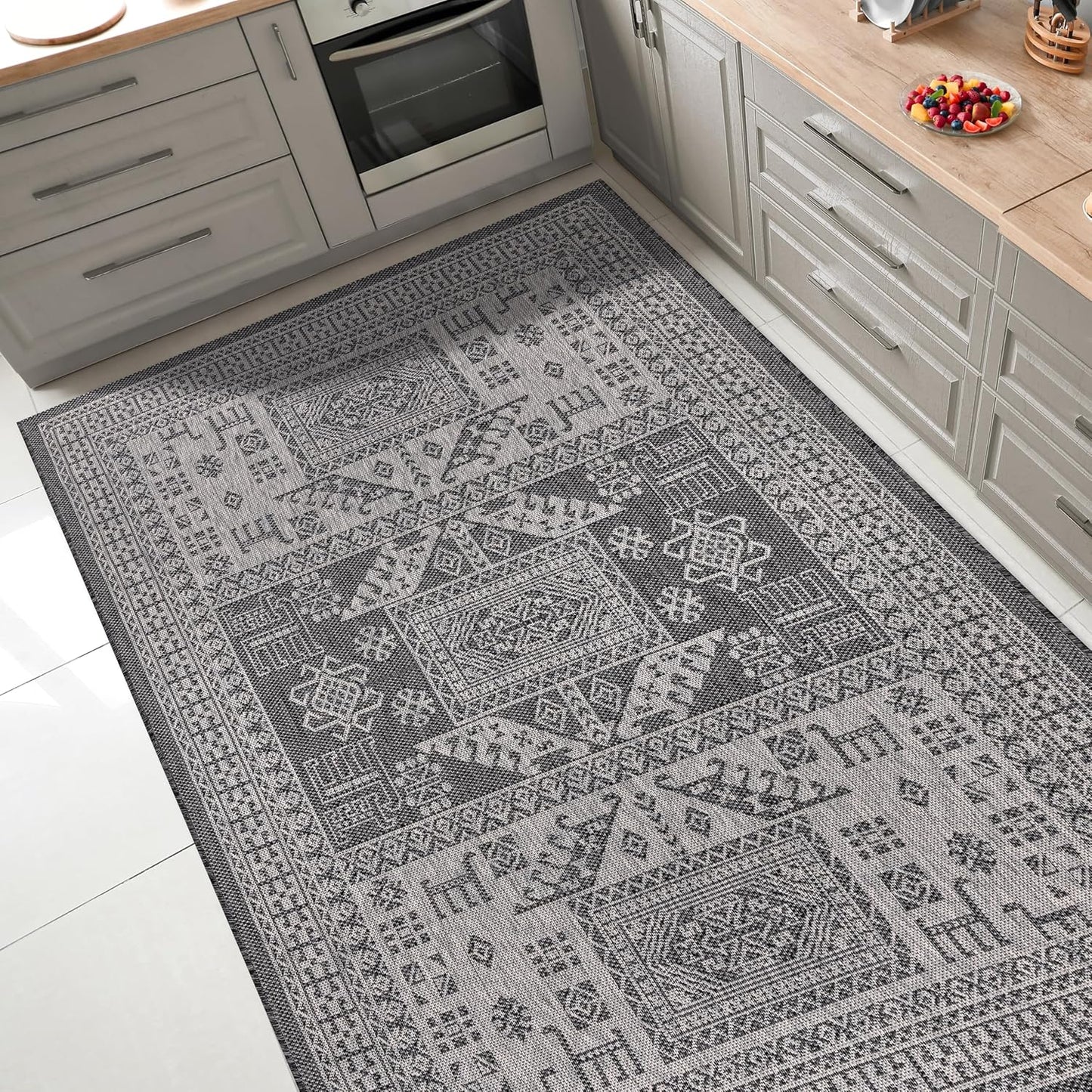 Keen Home Design Terrace Outdoor Area Rug - 12x15 Washable Indoor/Outdoor Rug for Patio, Kitchen, Balcony, Beach, Garden, Deck and Porch, Size: 12'x15'